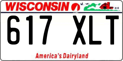 WI license plate 617XLT