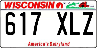 WI license plate 617XLZ
