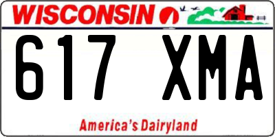 WI license plate 617XMA