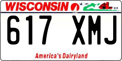 WI license plate 617XMJ