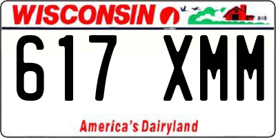 WI license plate 617XMM