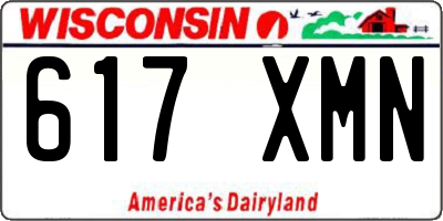 WI license plate 617XMN