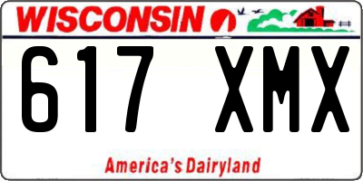WI license plate 617XMX