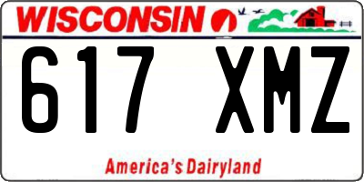 WI license plate 617XMZ