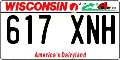 WI license plate 617XNH