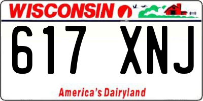 WI license plate 617XNJ