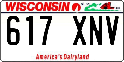 WI license plate 617XNV