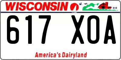 WI license plate 617XOA