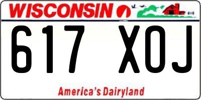 WI license plate 617XOJ