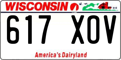 WI license plate 617XOV