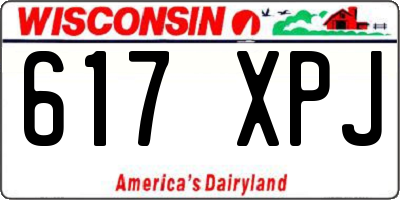 WI license plate 617XPJ