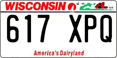 WI license plate 617XPQ