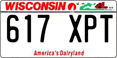 WI license plate 617XPT