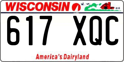 WI license plate 617XQC