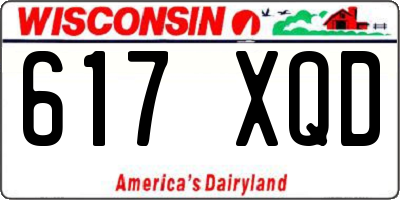 WI license plate 617XQD