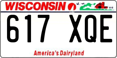 WI license plate 617XQE