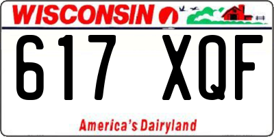 WI license plate 617XQF