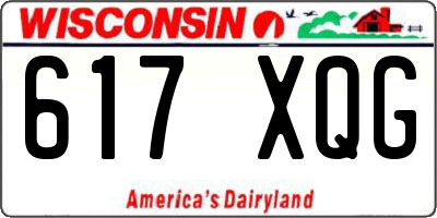 WI license plate 617XQG