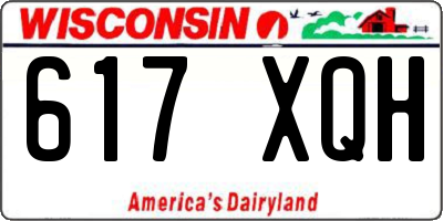 WI license plate 617XQH