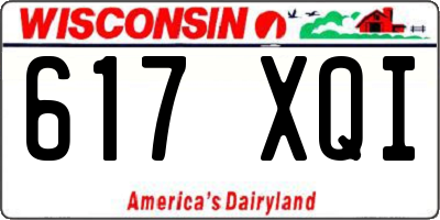 WI license plate 617XQI