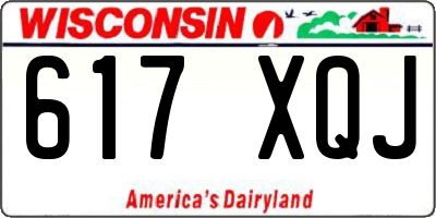WI license plate 617XQJ