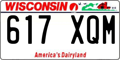WI license plate 617XQM