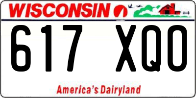 WI license plate 617XQO