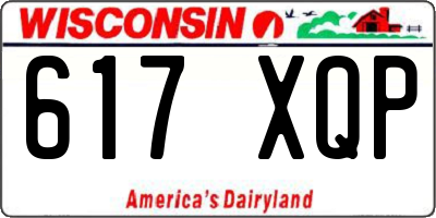 WI license plate 617XQP