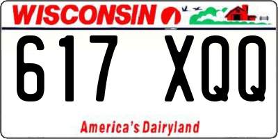 WI license plate 617XQQ