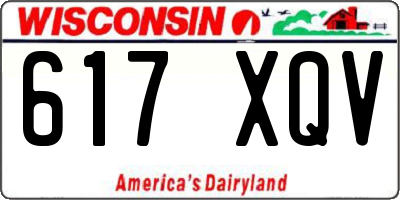 WI license plate 617XQV