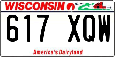 WI license plate 617XQW