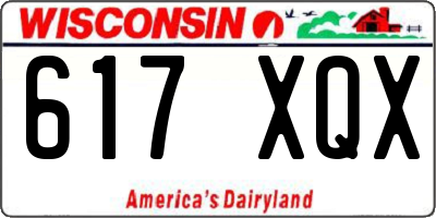 WI license plate 617XQX