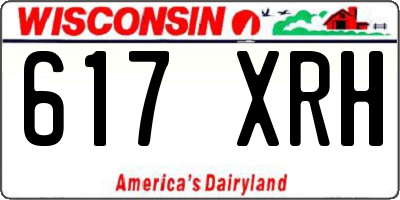 WI license plate 617XRH