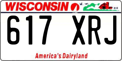 WI license plate 617XRJ