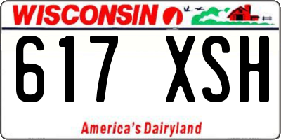 WI license plate 617XSH