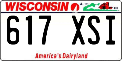 WI license plate 617XSI