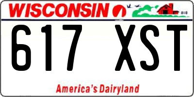 WI license plate 617XST