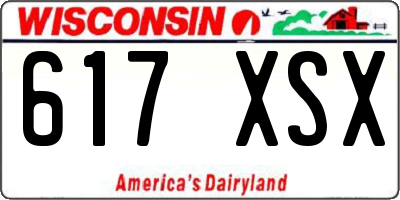 WI license plate 617XSX