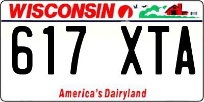 WI license plate 617XTA
