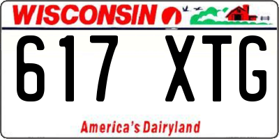 WI license plate 617XTG
