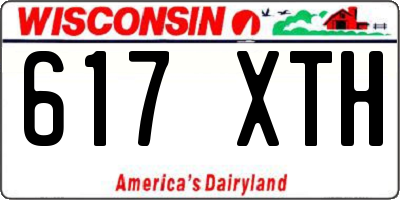 WI license plate 617XTH