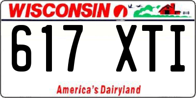 WI license plate 617XTI