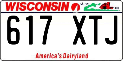 WI license plate 617XTJ