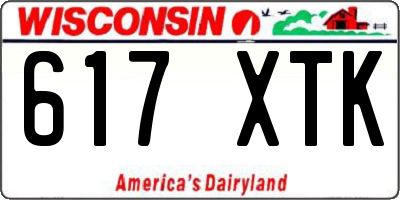 WI license plate 617XTK