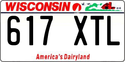 WI license plate 617XTL