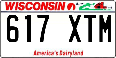 WI license plate 617XTM