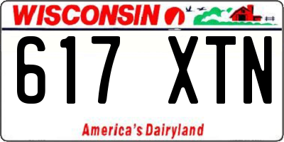 WI license plate 617XTN
