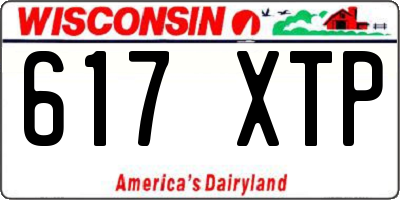 WI license plate 617XTP