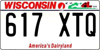 WI license plate 617XTQ