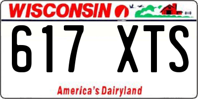 WI license plate 617XTS
